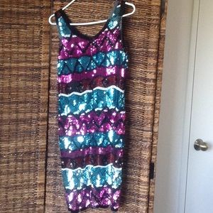 Vintage Sequin Party Dress